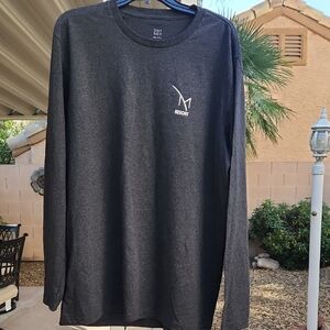 District Re-Tee 100% Recycled Fabric Mens XL Charcoal Long Sleeve Shirt